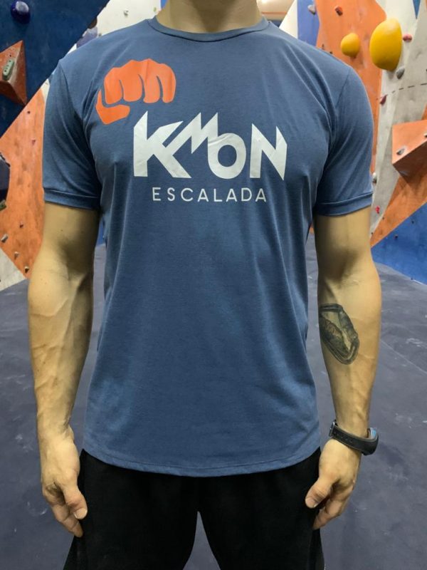 camiseta_kmon_escalada_indoor_masculino_arcos_cafeina_azul_frente