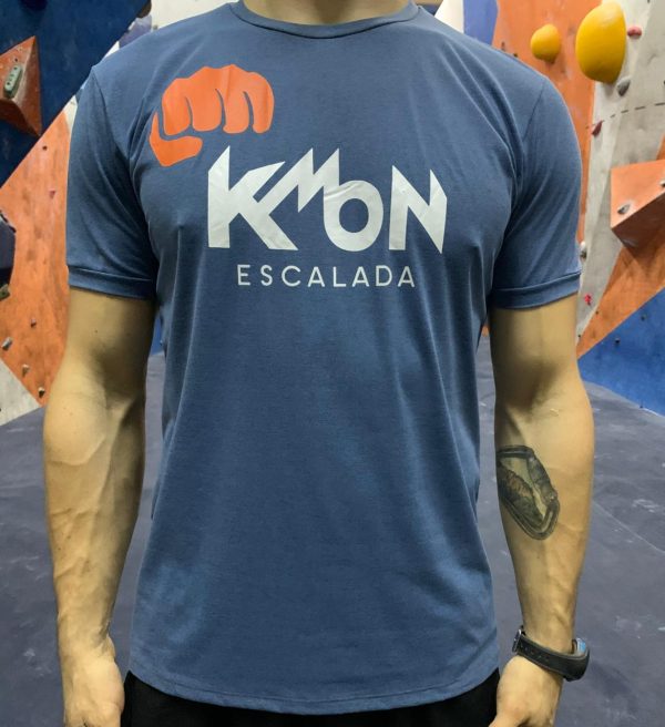 camiseta_kmon_escalada_indoor_masculino_arcos_cafeina_azul_frente